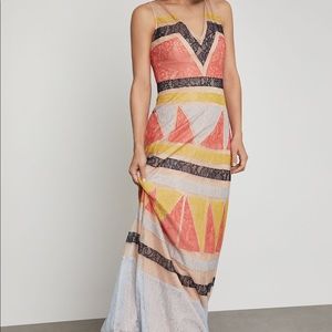 BCBG Colorblocked Maxi Dress